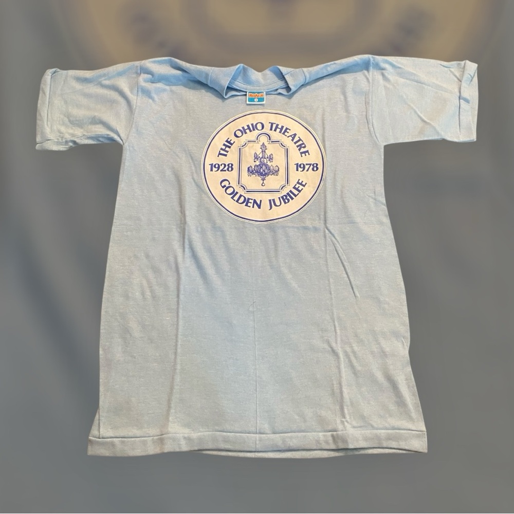 Vintage 90s Ohio Theatre Golden Blue T-Shirt Size Small